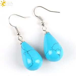Platinum plated Copper Vintage Pear Shape Water Drop Dangle Earring