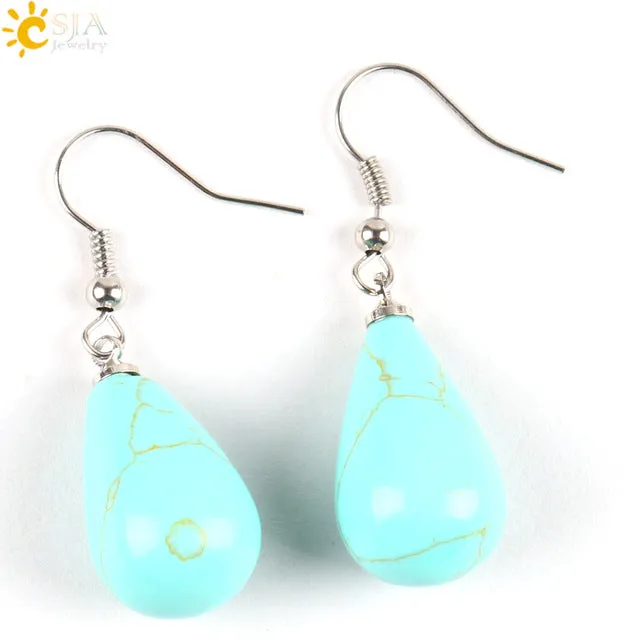 Platinum plated Copper Vintage Pear Shape Water Drop Dangle Earring