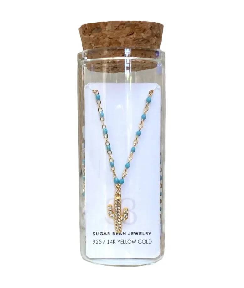 PRICKLY RESIN NECKLACE TURQUOISE