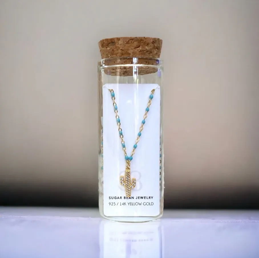 PRICKLY RESIN NECKLACE TURQUOISE