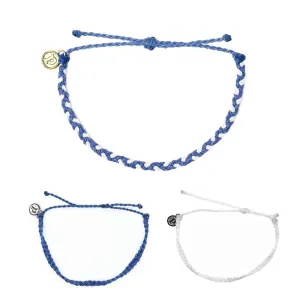 Pura Vida Navy and White Braided Bracelet