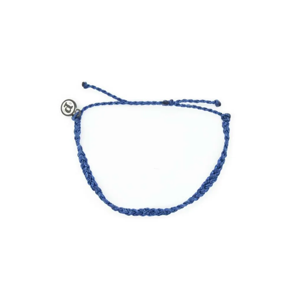 Pura Vida Navy and White Braided Bracelet