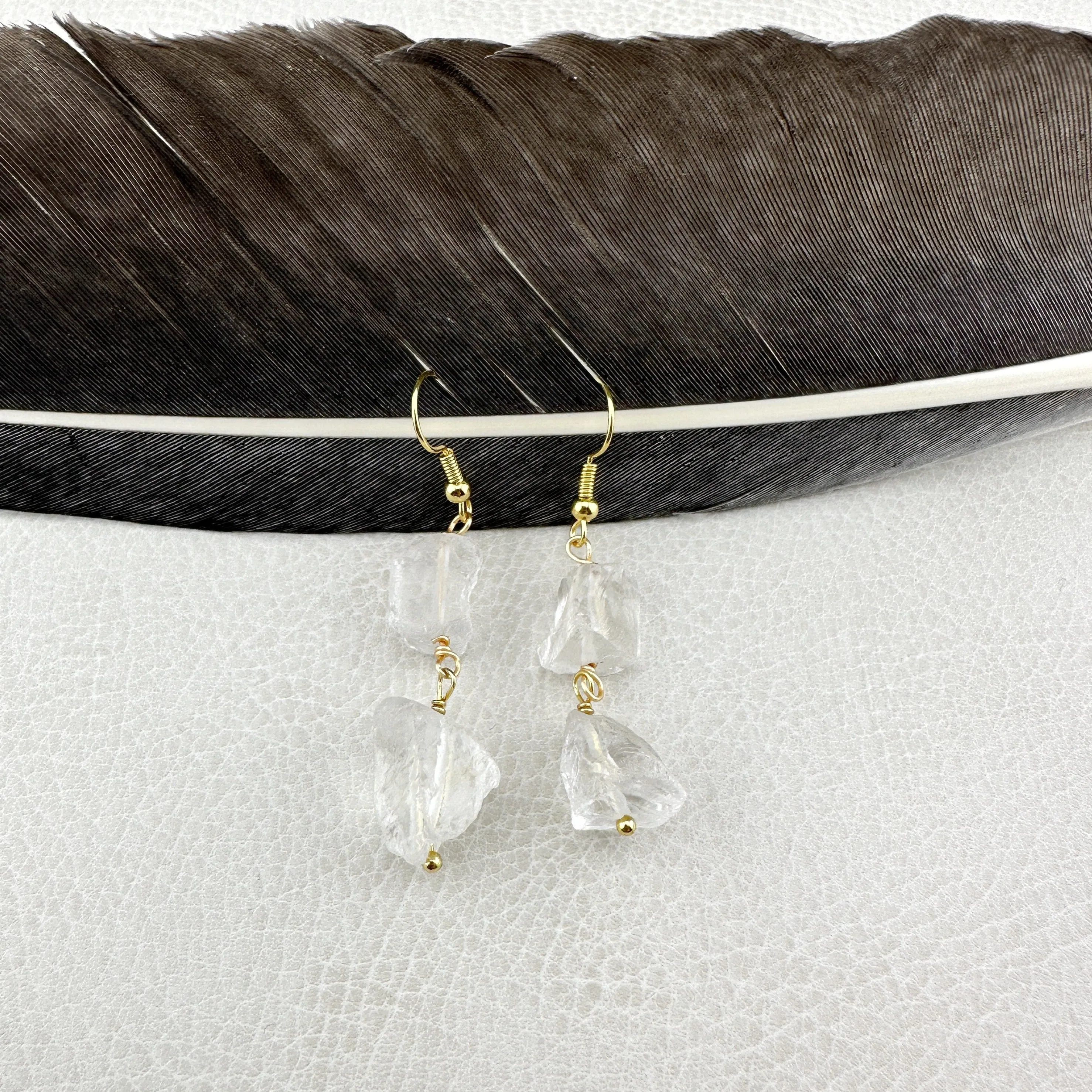 Quartz Drop Earrings