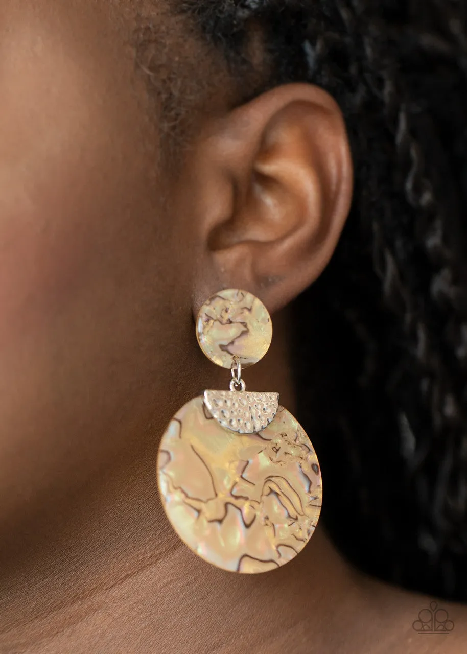 Really Retro-politan Yellow Paparazzi Earrings