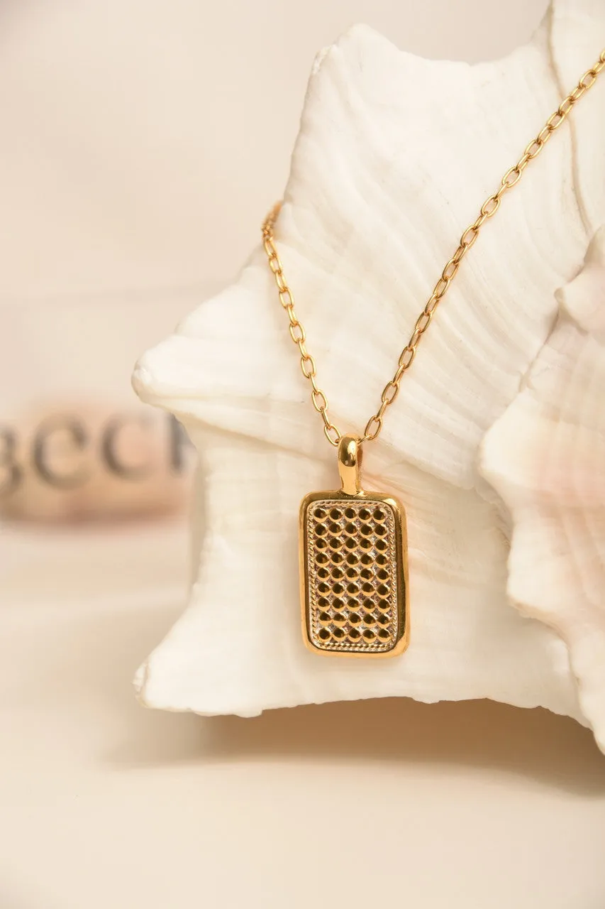 Rectangular Engravable Necklace