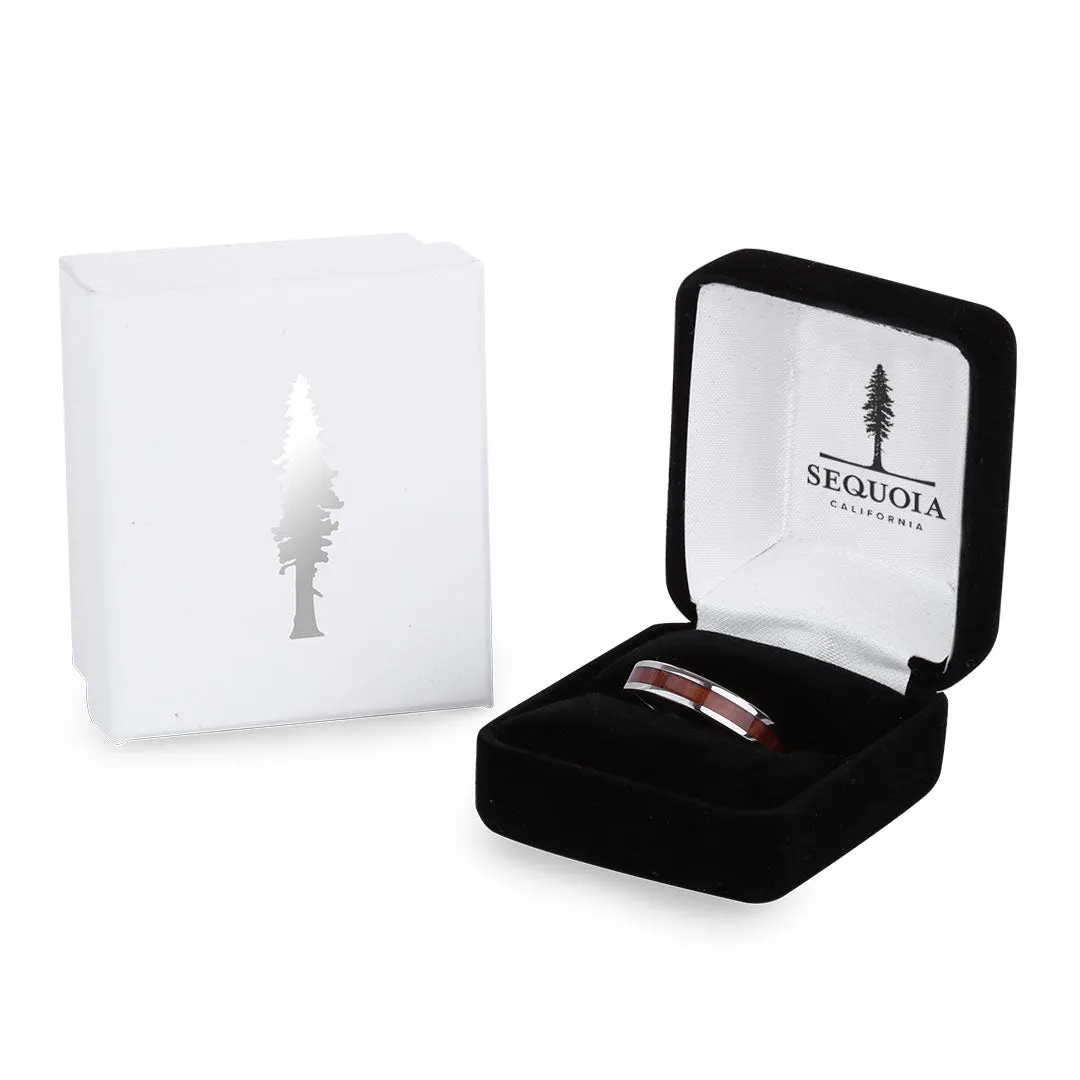 Redwood Thin Tungsten Ring - Rose Gold