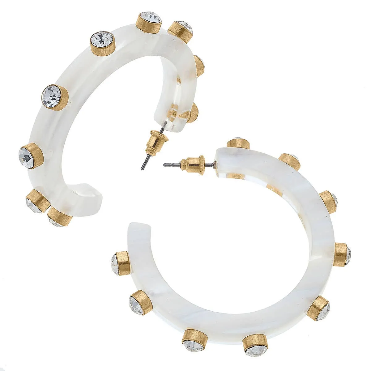 Renee Resin/Rhinestone Hoops
