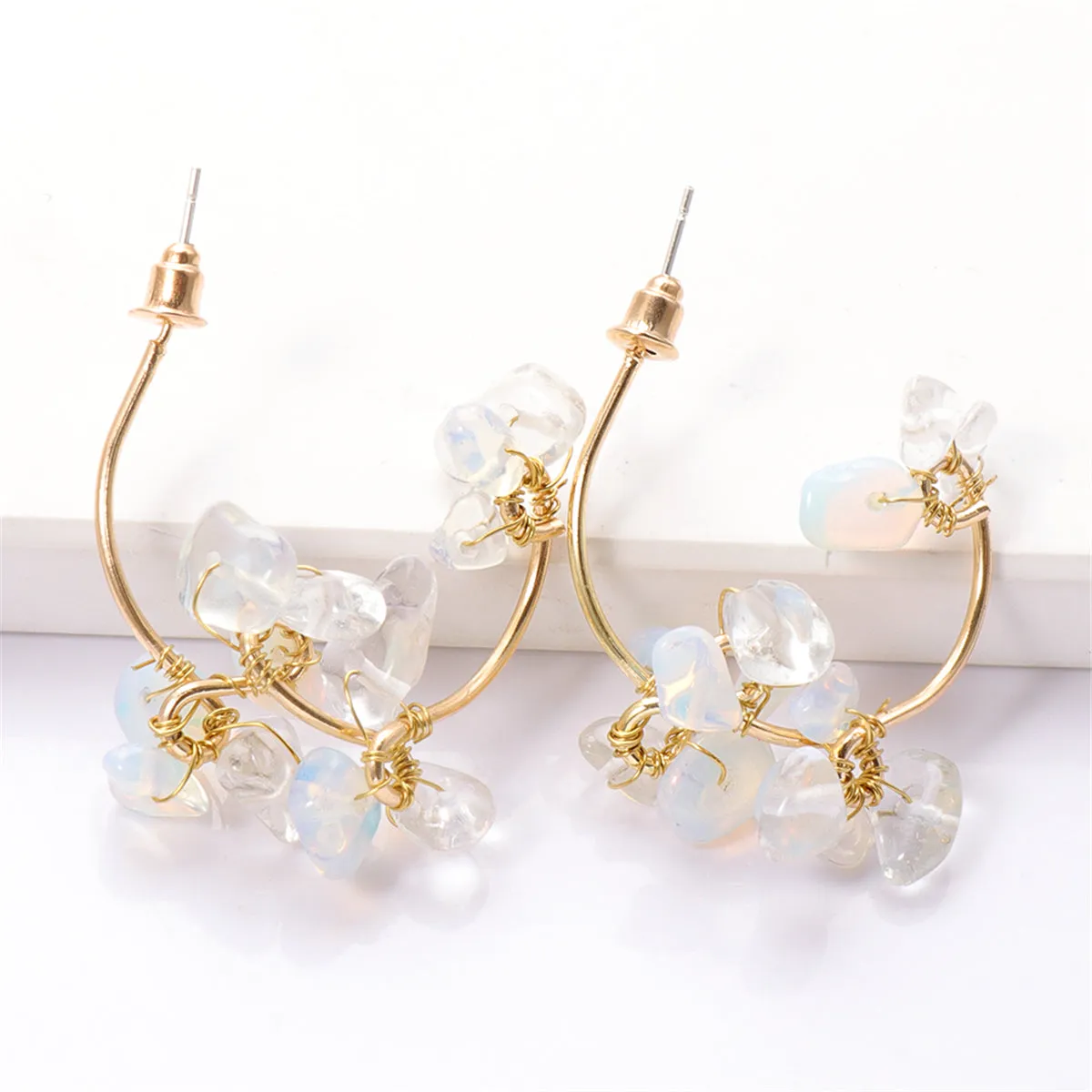 Resin & 18K Gold-Plated Flower Drop Earrings