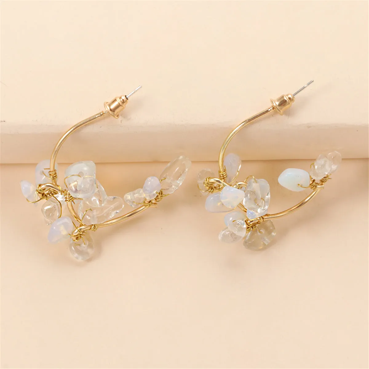 Resin & 18K Gold-Plated Flower Drop Earrings