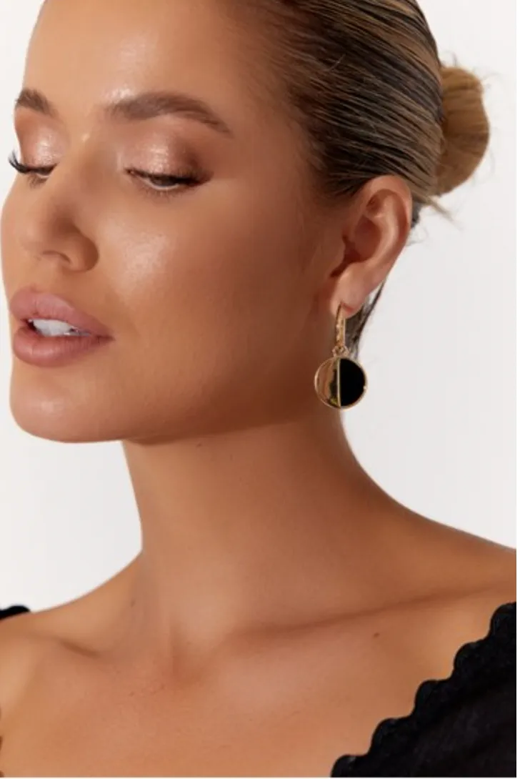 Resin Metal Half & Half Hoops