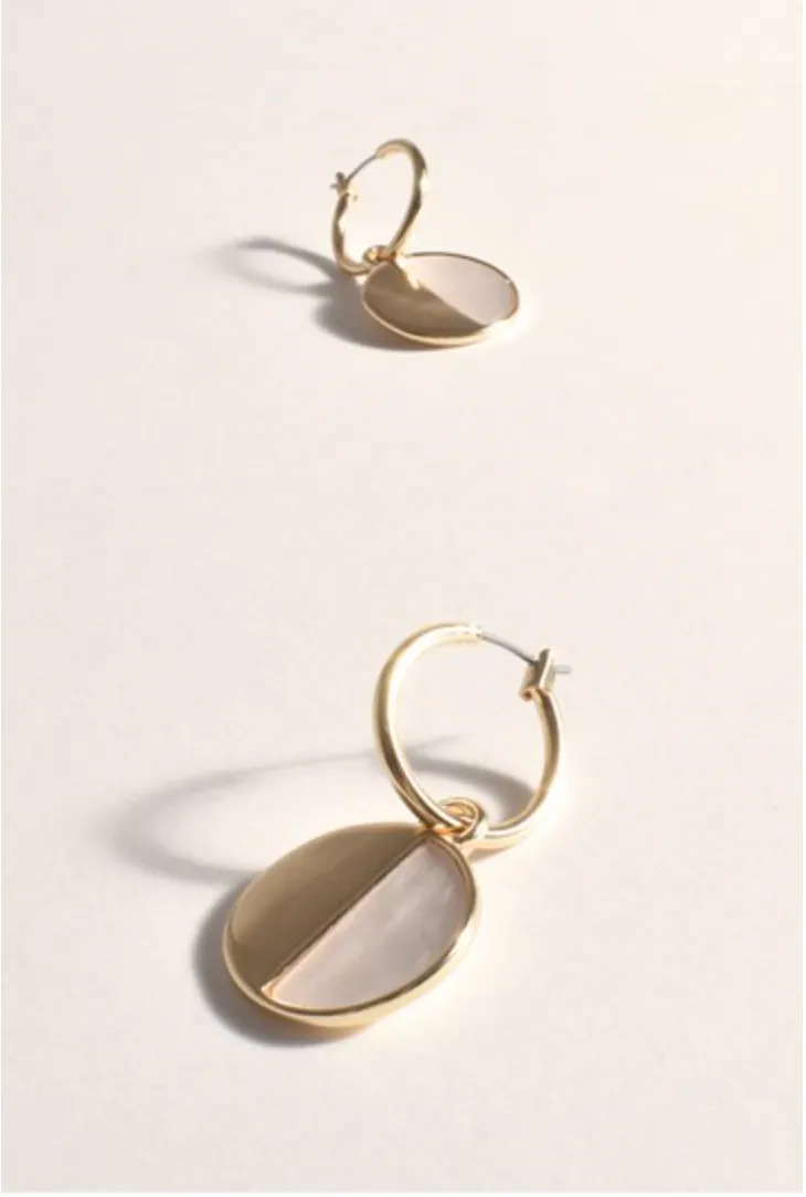Resin Metal Half & Half Hoops