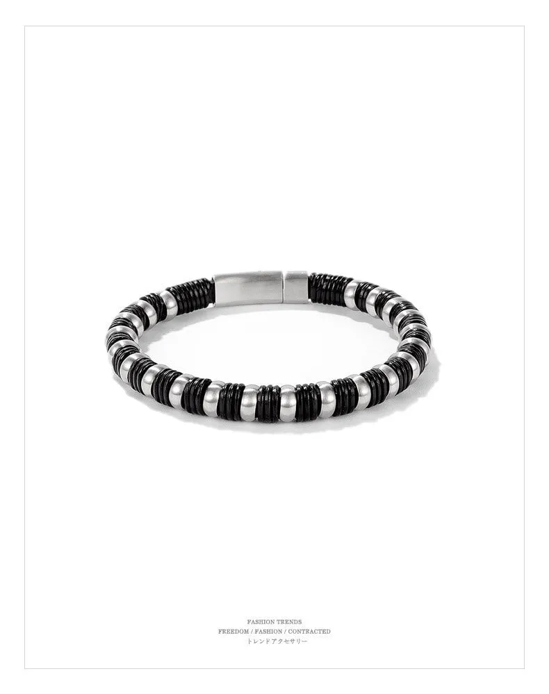Retro Weave Magnetic Bracelet A Trendy Accessory for Men