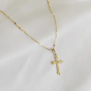 Risen Religious Cross Necklace
