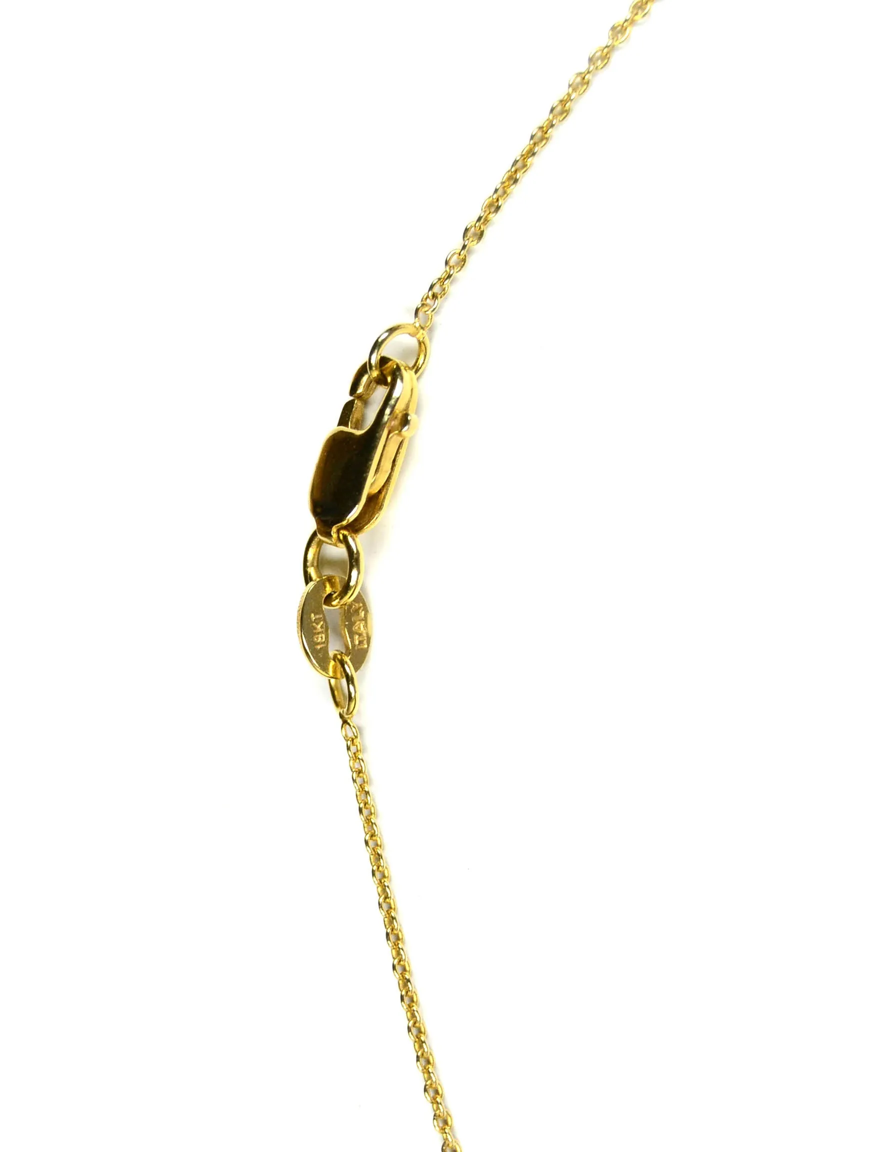 Roberto Coin 18k Gold/Diamond Tiny Treasures Initial Thoughts "B" Necklace