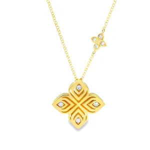 Roberto Coin 18K Yellow Gold Diamond Arabesque Necklace
