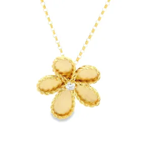 Roberto Coin 18K Yellow Gold Diamond Flower Pendant