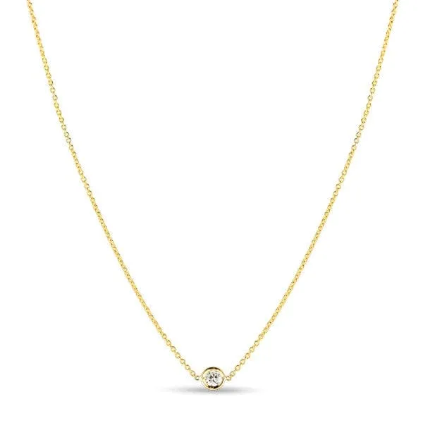 Roberto Coin 18K Yellow Gold Diamond Solitaire Necklace