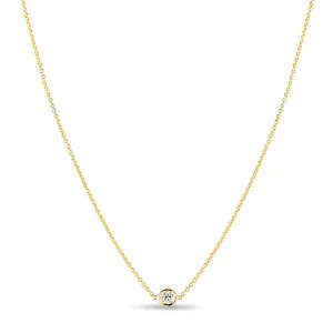 Roberto Coin 18K Yellow Gold Diamond Solitaire Necklace