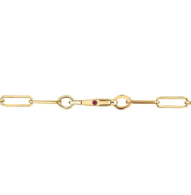 Roberto Coin 18K Yellow Gold Venetian Princess Diamond and Mother of Pearl Medallion Necklace