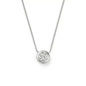 Roberto Coin Diamonds by the Inch Diamond Bezel Necklace in 18K White Gold