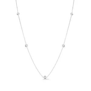 Roberto Coin Diamonds by the Inch White Gold and Diamond Five Station Necklace
