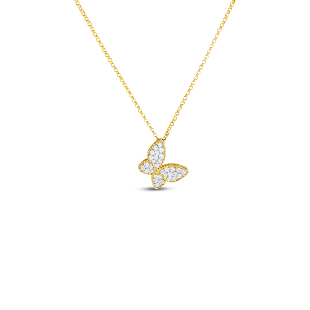 Roberto Coin Princess Diamond Butterfly Necklace