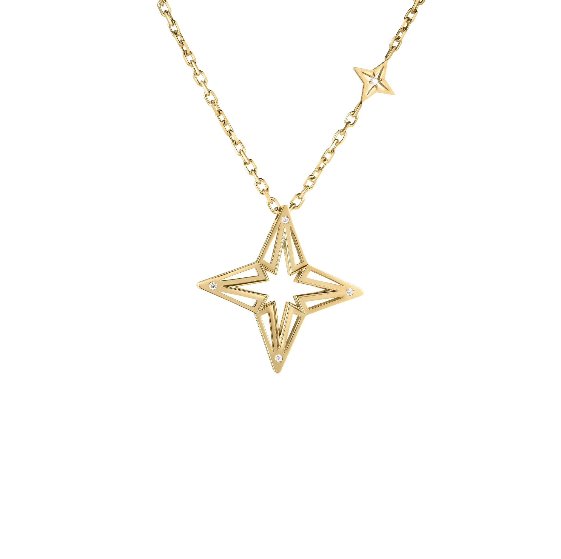 Roberto Coin Princess Star Yellow Gold Star Necklace