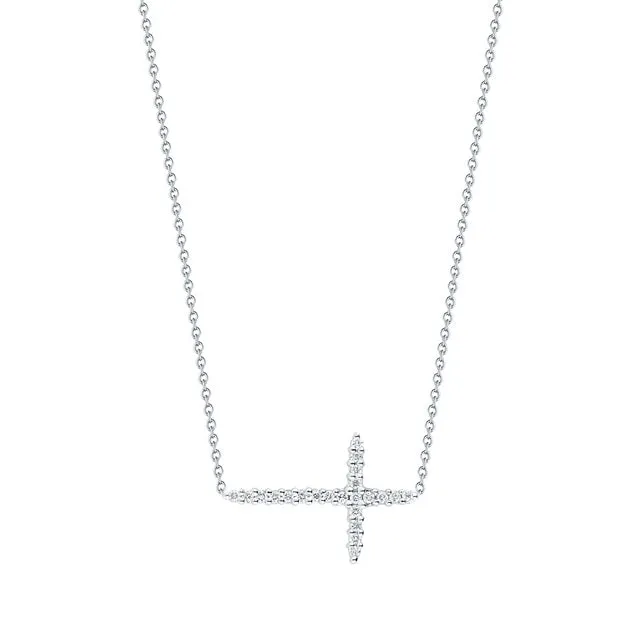 Roberto Coin Tiny Treasures Sideways Cross Pendant