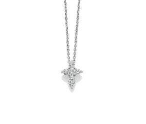 Roberto Coin White Gold Diamond Cross Pendant