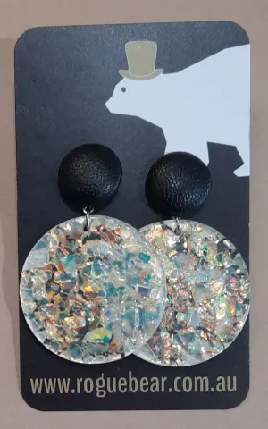 Rogue Bear Glittery Dangle Earrings