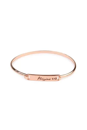 Rose Gold Hinge Plate PHIL413 Bracelet - Pack of 6