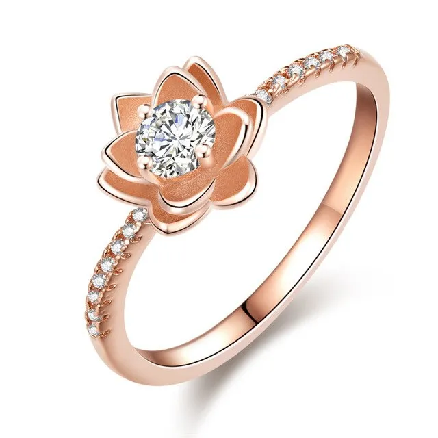Rose Gold Lotus Ring