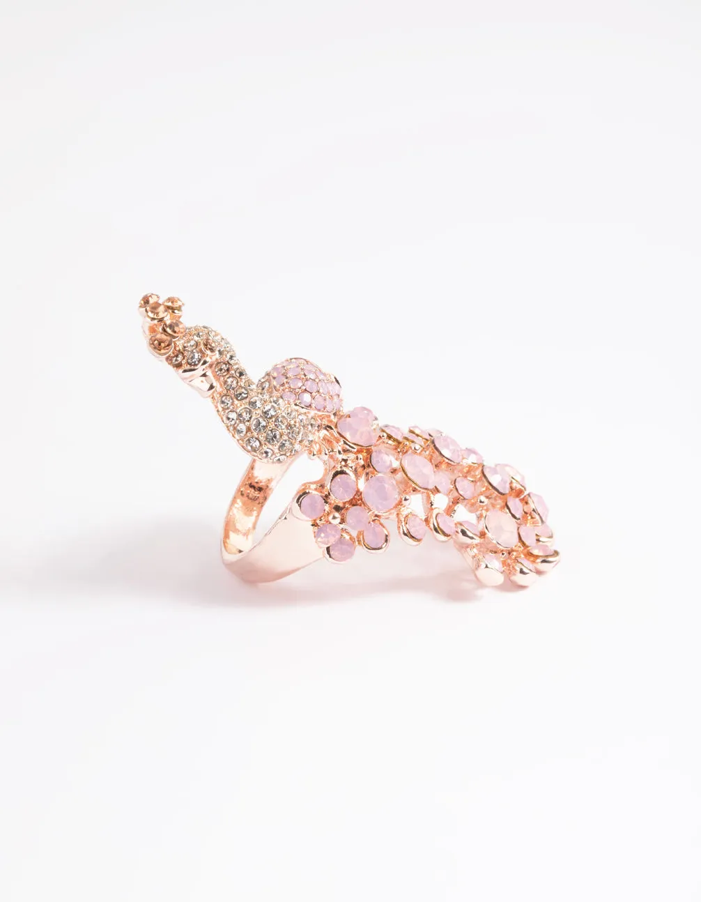 Rose Gold Peacock Statement Ring
