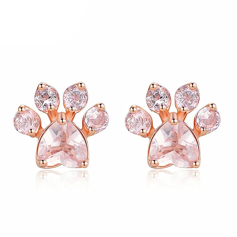 Rose Gold Plated Cat Claw Earrings
