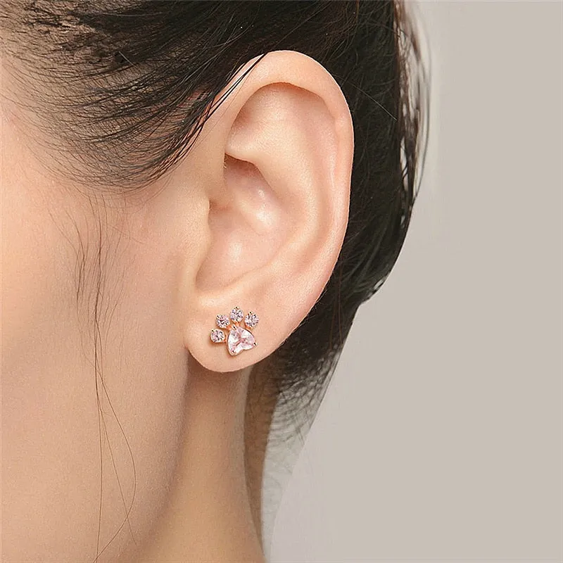 Rose Gold Plated Cat Claw Earrings