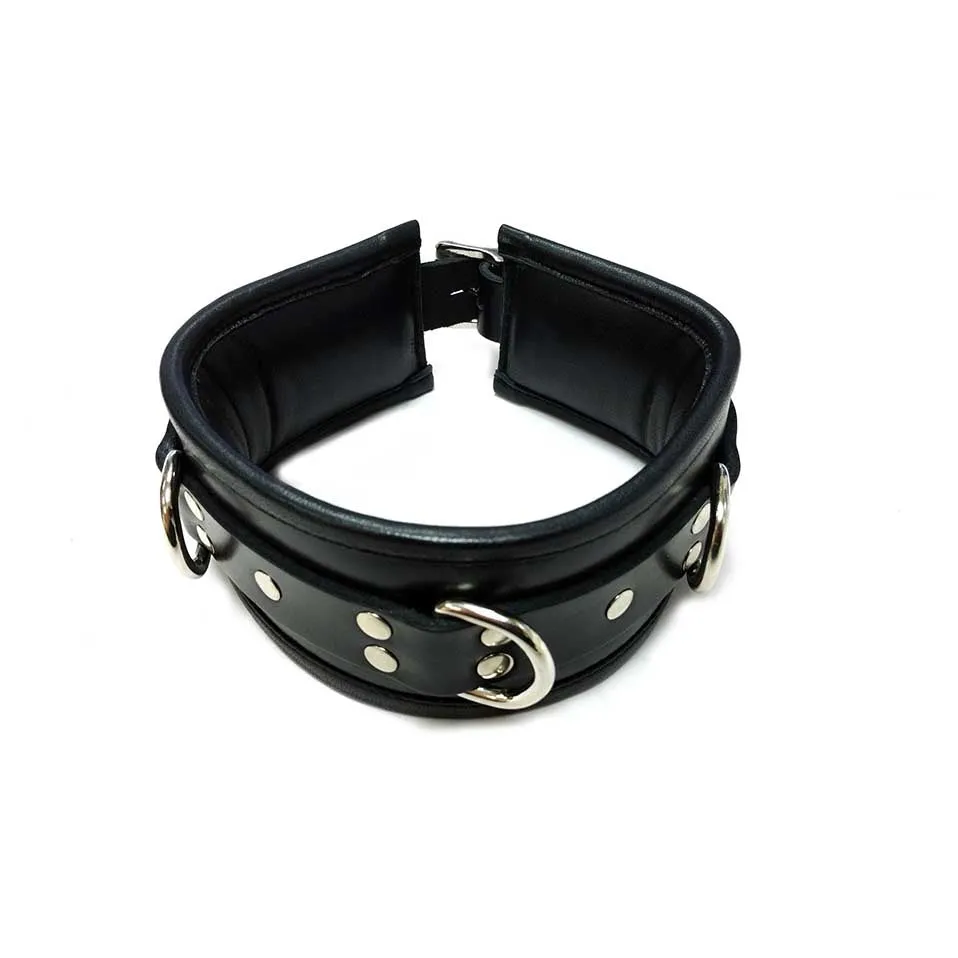 Rouge Leather 3 D-Ring Padded Collar