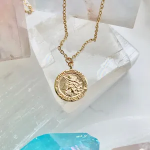 Saint Michael Coin Necklace