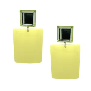 SALE Green Resin Clip On Earrings
