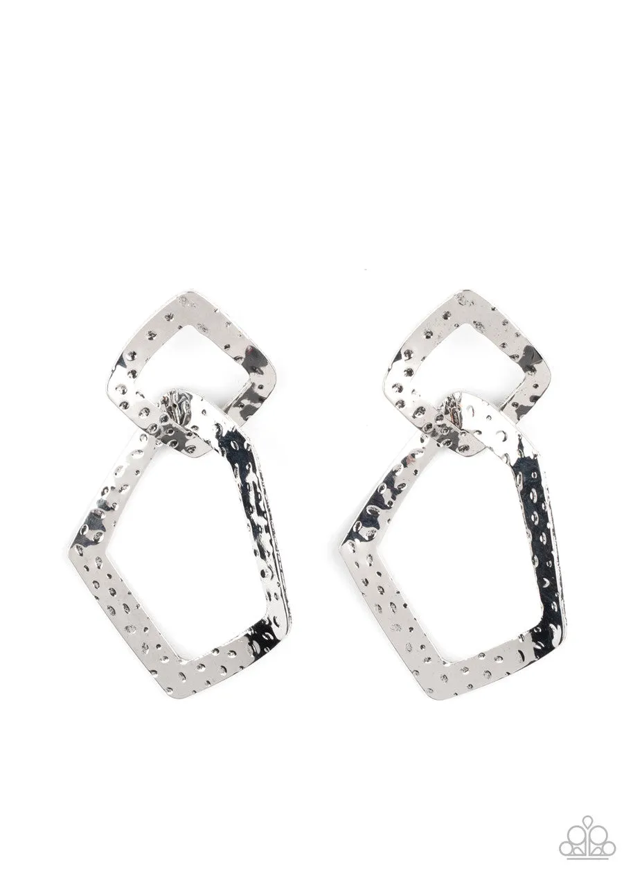 Scrap Yard Silver Paparazzi Earrings