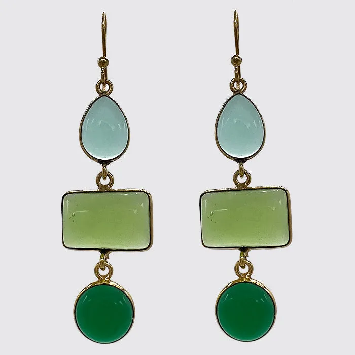 Seabreeze Bezel Drop Earrings