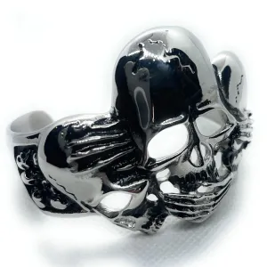 'See, Hear or Speak No Evil' Steel Bracelet (#bangle017)
