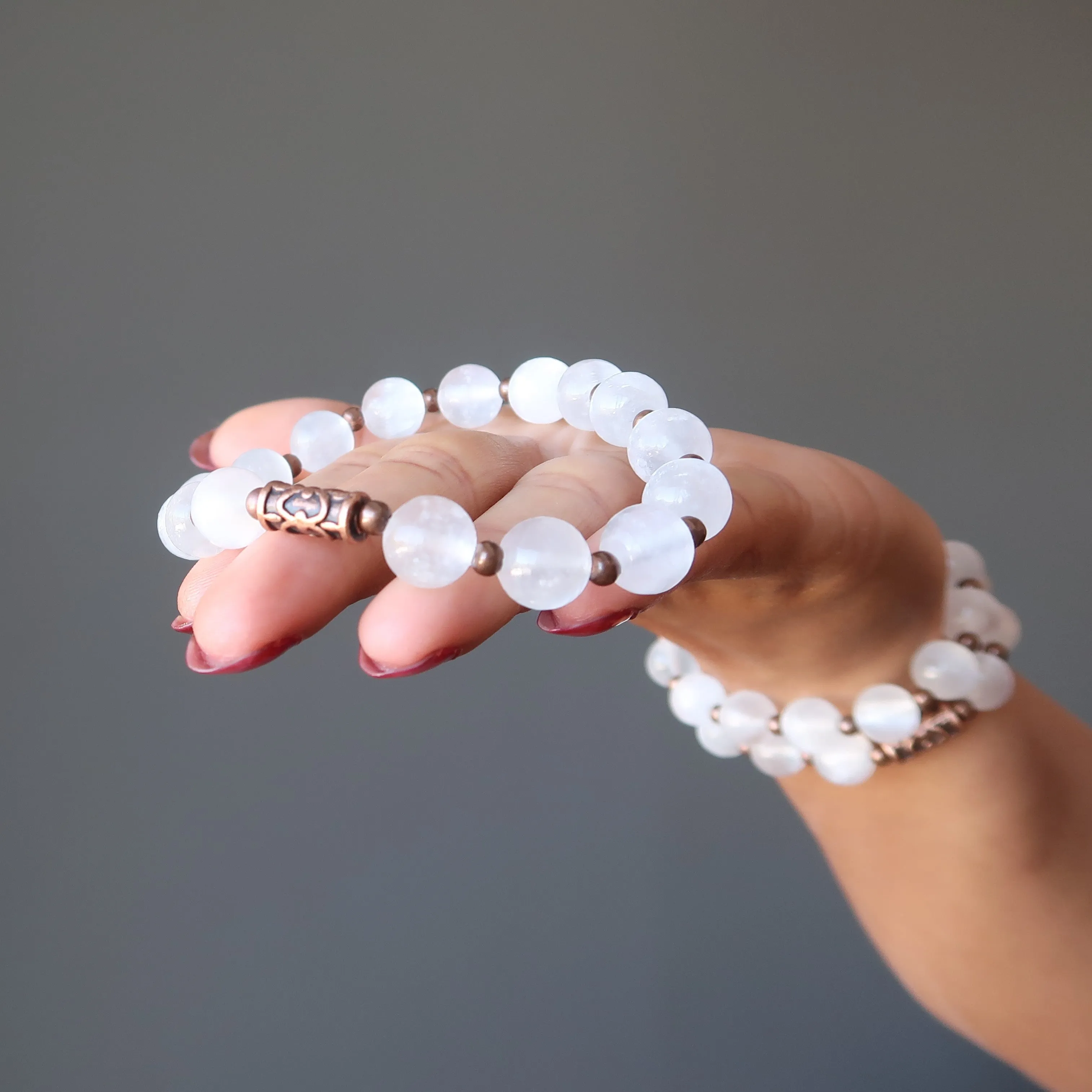 Selenite Bracelet Old World Radiance Antiqued Copper