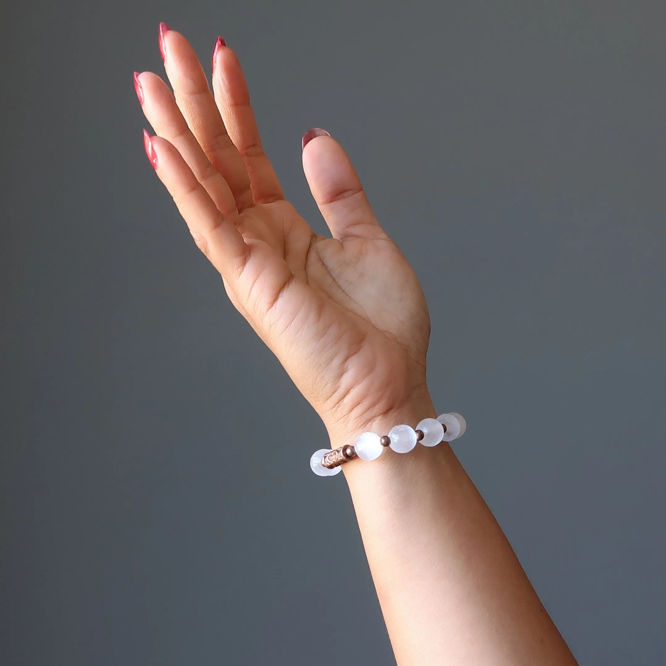Selenite Bracelet Old World Radiance Antiqued Copper