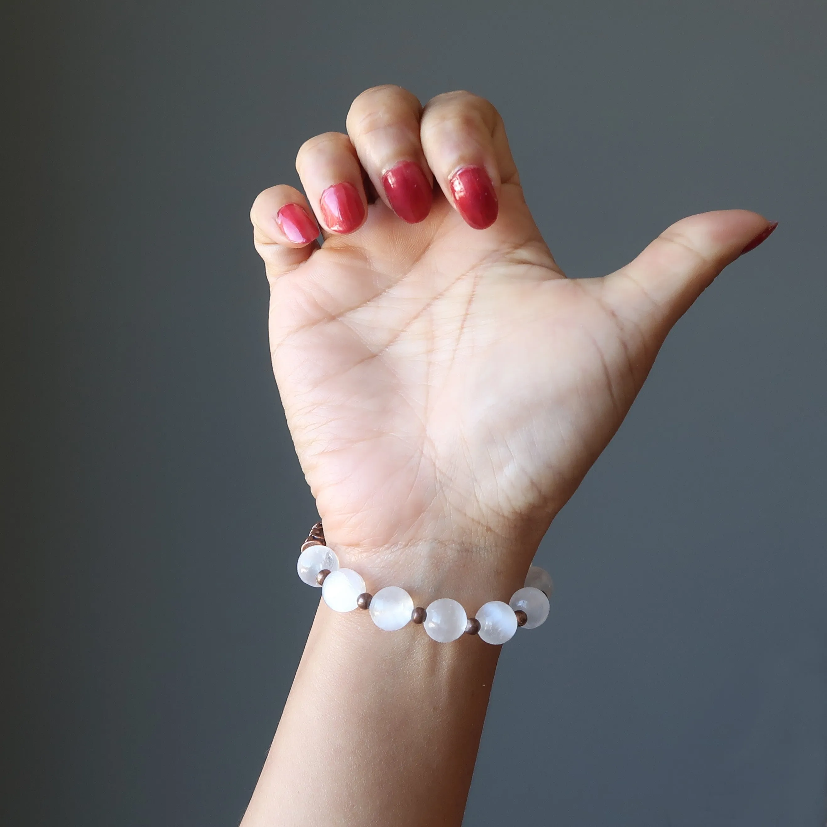 Selenite Bracelet Old World Radiance Antiqued Copper