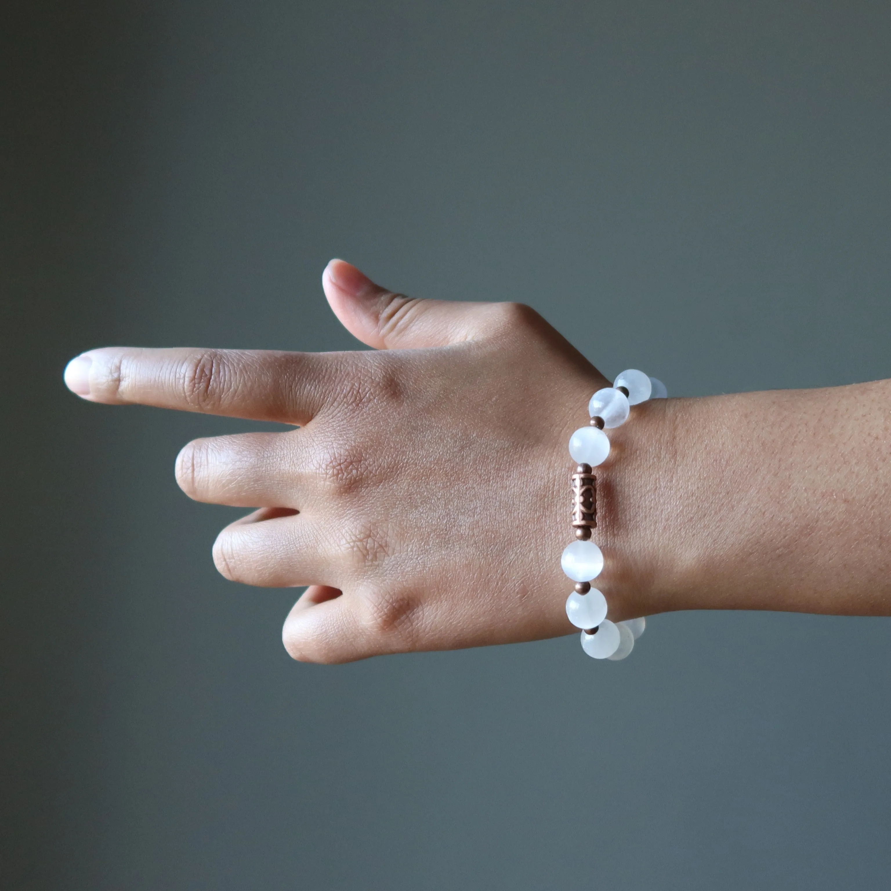 Selenite Bracelet Old World Radiance Antiqued Copper