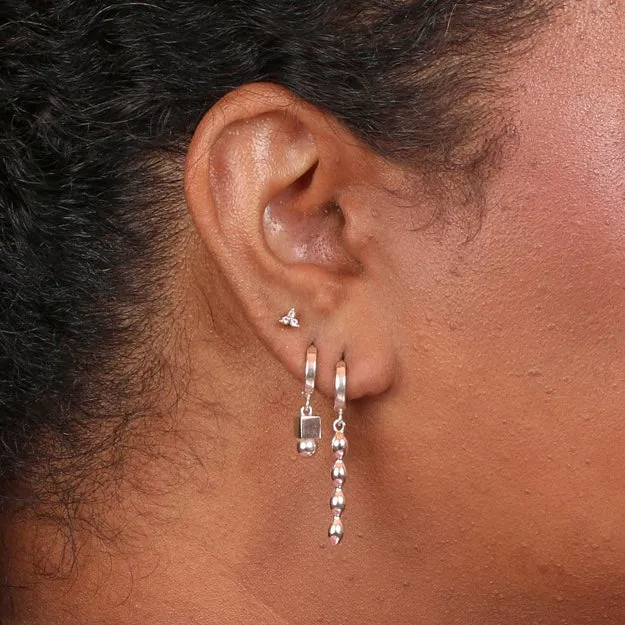Shapes Charm Huggie Hoops