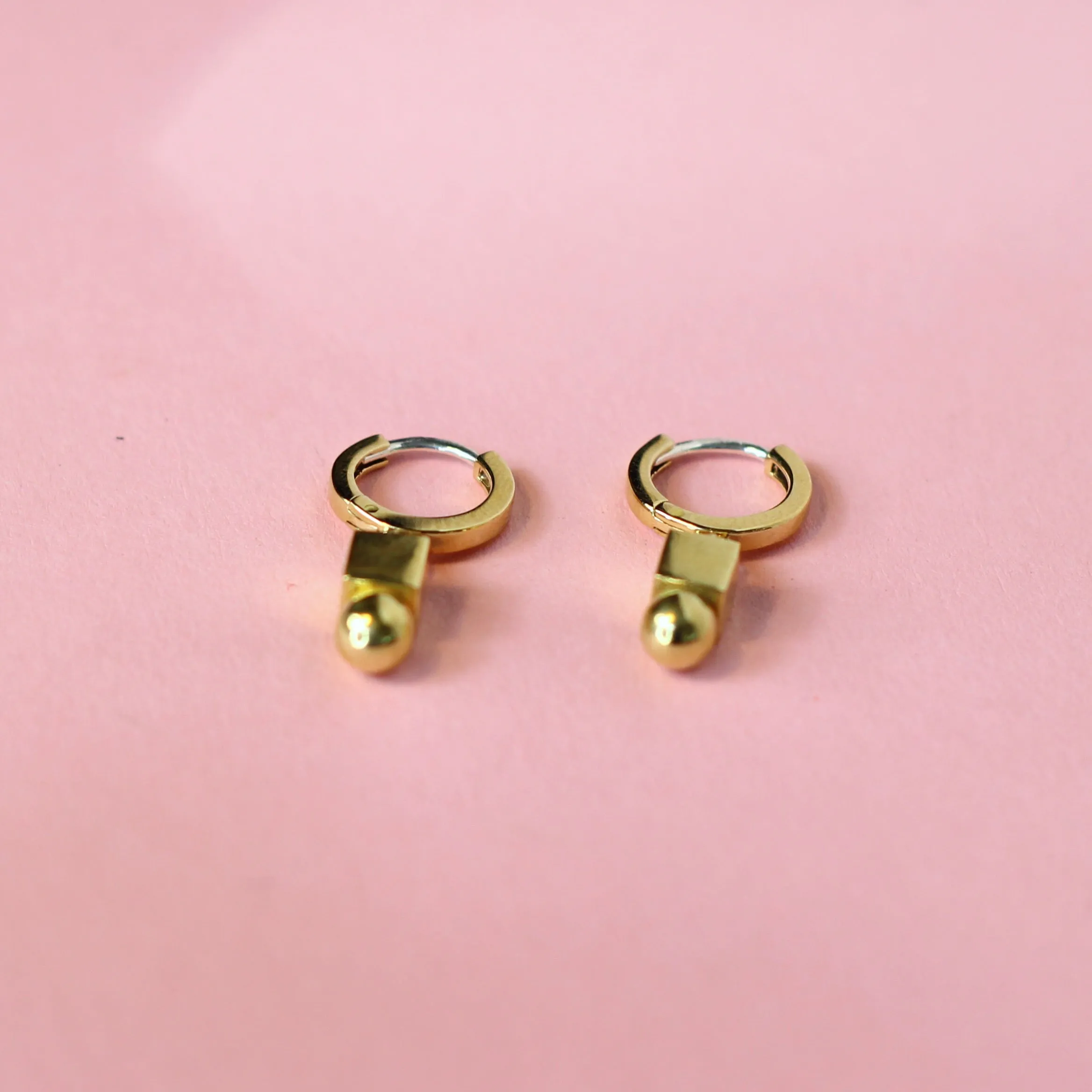 Shapes Charm Huggie Hoops