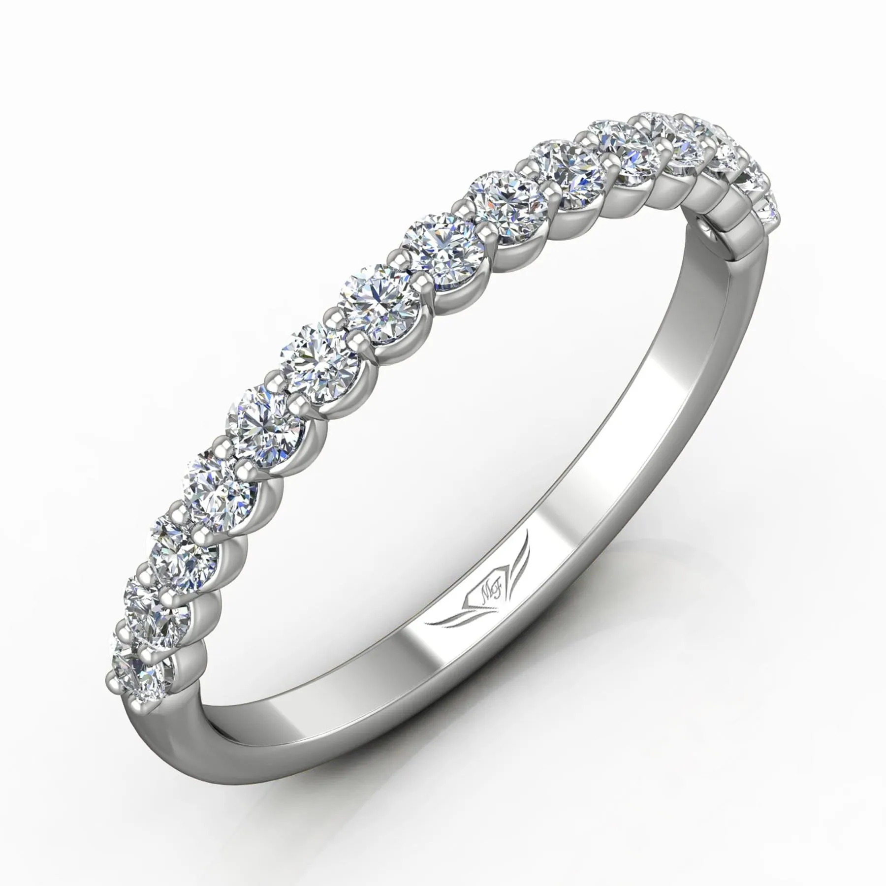 Shared Prong Wedding Band .