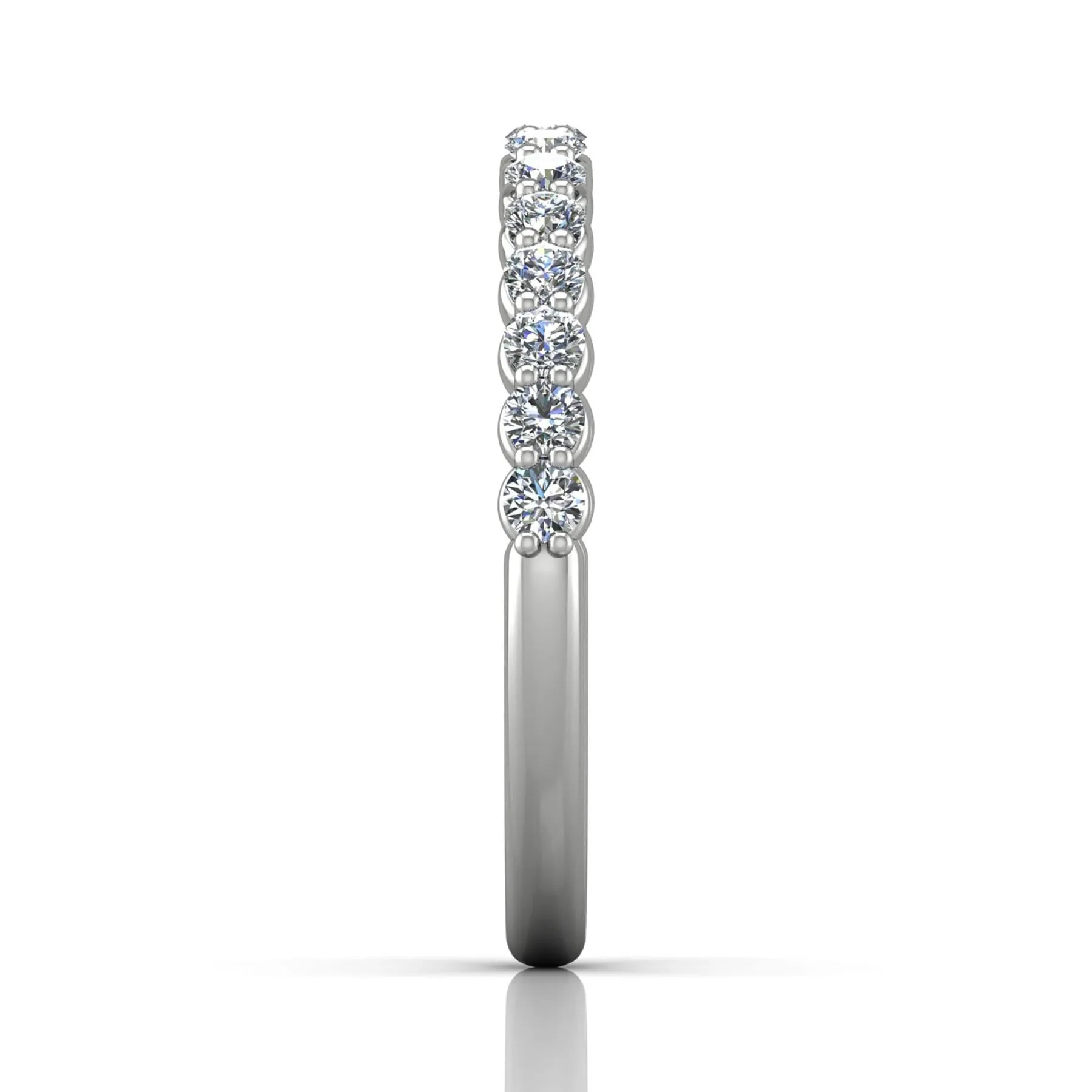 Shared Prong Wedding Band .