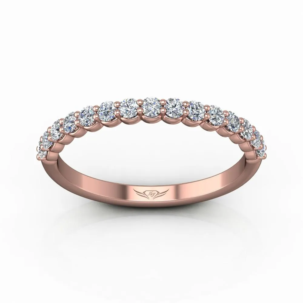 Shared Prong Wedding Band .